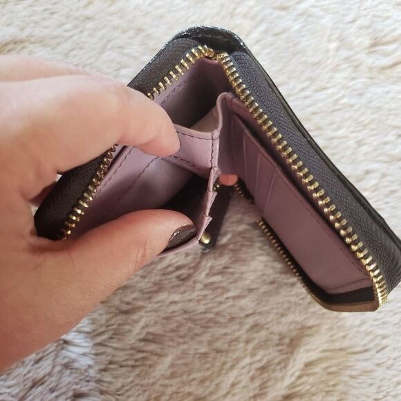 Coach Op Art Madison Lilac Leather Lined zip around small wallet - Picture 8 of 10